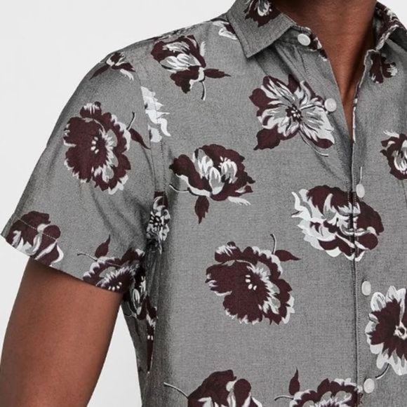 Express men shirt chambray graphic Shirt XL - Picture 3 of 3